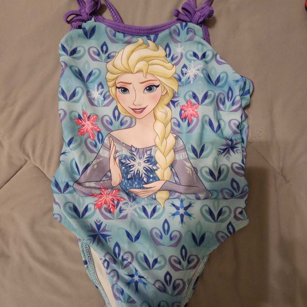 Disney Kids' Swimsuit with Purple Trim